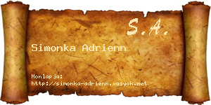 Simonka Adrienn névjegykártya